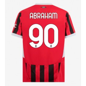 Pánské fotbalový oblečení AC Milan Tammy Abraham #90 Domácí košile 2024-25 Krátkým Rukávem